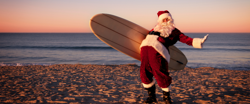 Santa on the beach