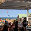 A full restaurant deck.
